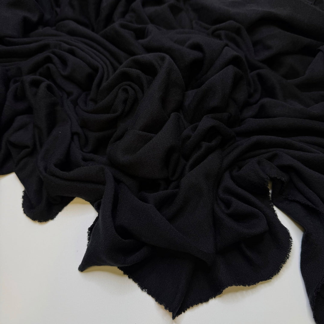 Brighter Days - Rib Knit Cotton Blend Knit - Black - 1.3M Bundle - True Deadstock fabric Fabric by private - Sustainable Textile | FABCYCLE