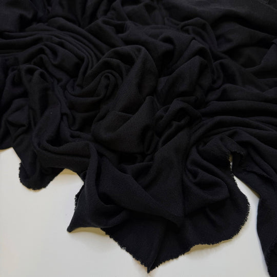 Brighter Days - Rib Knit Cotton Blend Knit - Black - 1.3M Bundle - True Deadstock fabric Fabric by private - Sustainable Textile | FABCYCLE