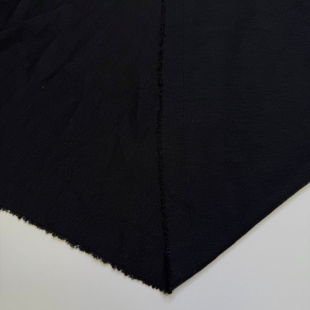 Brighter Days - Rib Knit Cotton Blend Knit - Black - 1.3M Bundle - True Deadstock fabric Fabric by private - Sustainable Textile | FABCYCLE