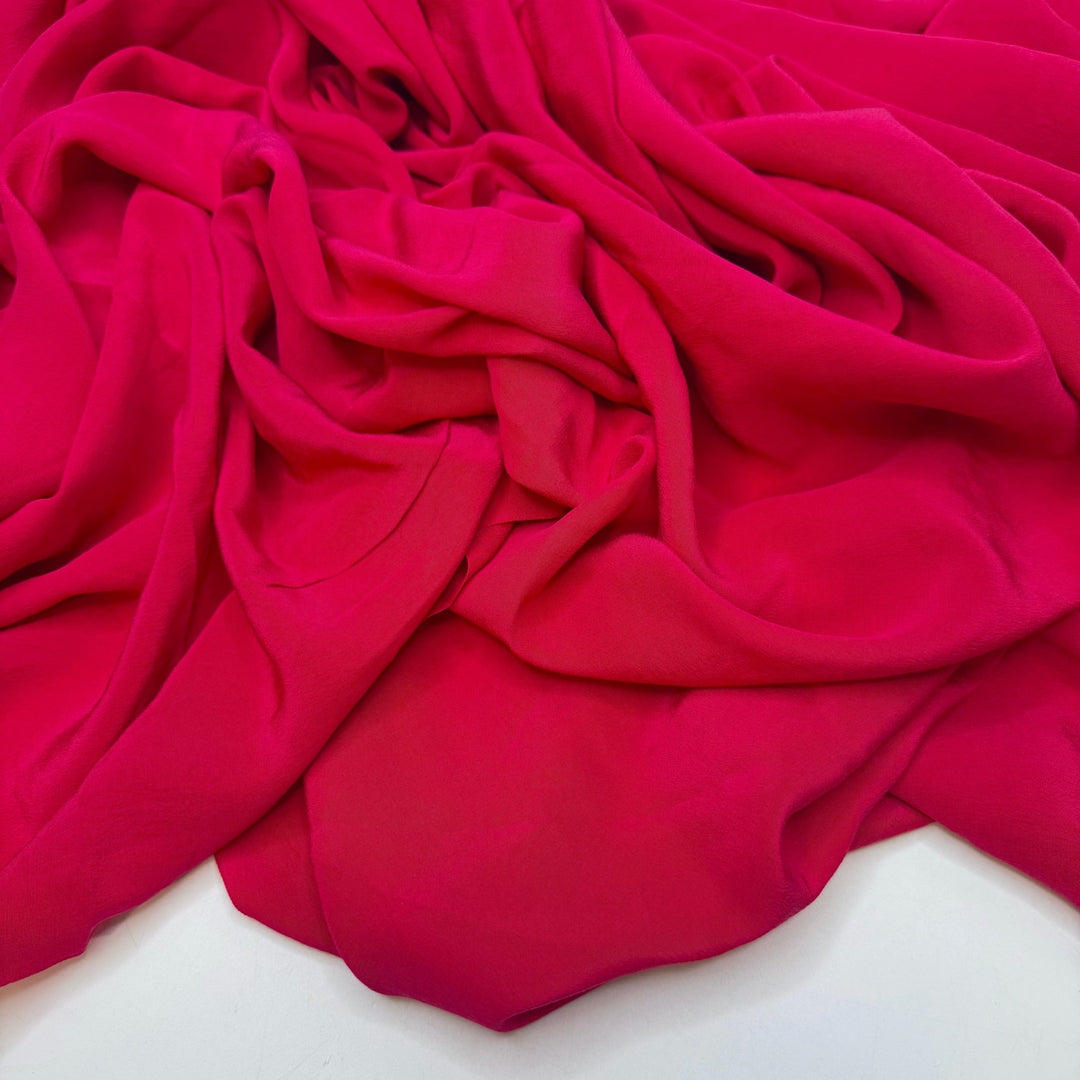 Brilliant Ruby - Sateen Silk Woven - Red - 1.1M Bundle - True Deadstock fabric Fabric by private - Sustainable Textile | FABCYCLE