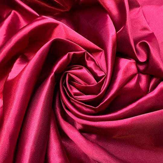 Bring The Romance - Vintage Satin Poly/Acetate Woven - Burgundy - 2.7M Bundle - True Deadstock fabric Fabric by private - Sustainable Textile | FABCYCLE