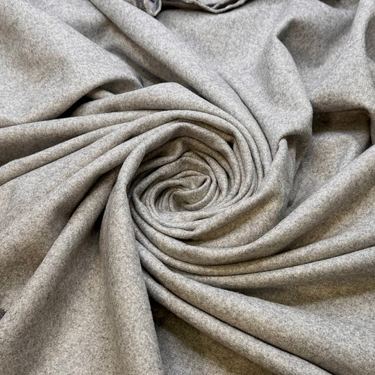 Bringing Out The Winter Coats - Wool Blend Woven - Light Grey - 2.4M Bundle - True Deadstock fabric Fabric by private - Sustainable Textile | FABCYCLE