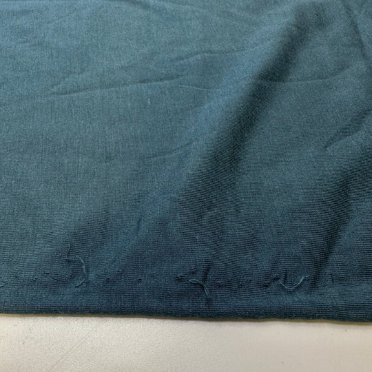Brings A Teal To My Eye - Jersey Cotton/Rayon From Bamboo Knit - Teal - 0.95M Bundle - True Deadstock fabric Fabric by private - Sustainable Textile | FABCYCLE