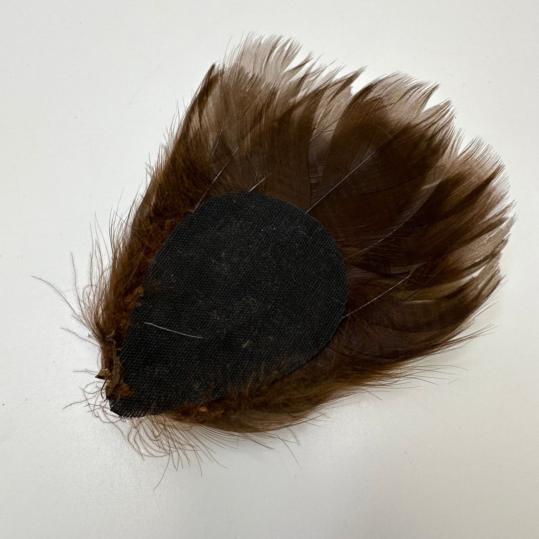Brown Hat Piece Feathers - Brown - Individual - True Deadstock supplies Fabric by private - Sustainable Textile | FABCYCLE