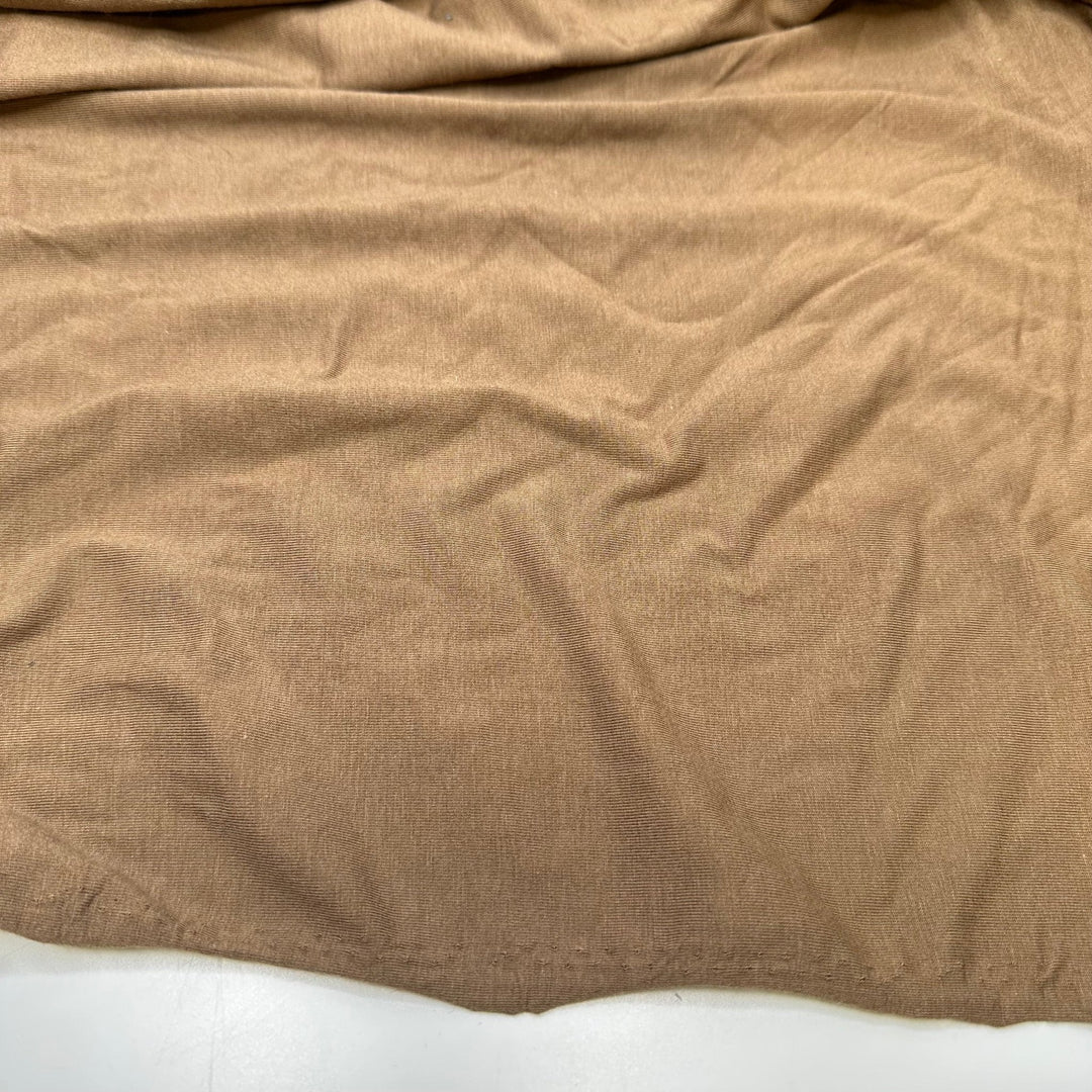 Brown Sugar - Jersey Bamboo Blend Knit - Light Brown - 0.95M Bundle - True Deadstock fabric Fabric by private - Sustainable Textile | FABCYCLE
