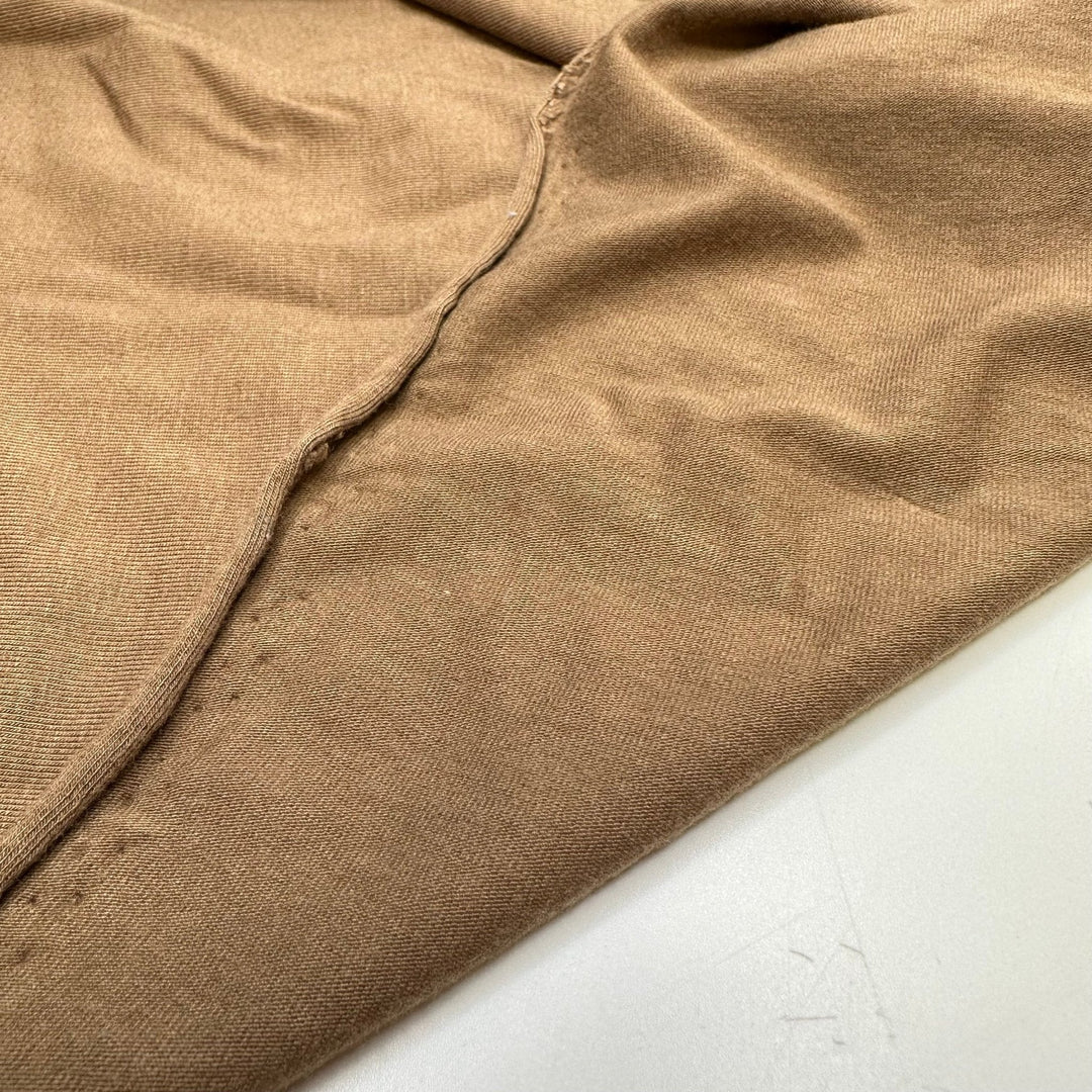 Brown Sugar - Jersey Bamboo Blend Knit - Light Brown - 0.95M Bundle - True Deadstock fabric Fabric by private - Sustainable Textile | FABCYCLE