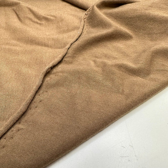 Brown Sugar - Jersey Bamboo Blend Knit - Light Brown - 0.95M Bundle - True Deadstock fabric Fabric by private - Sustainable Textile | FABCYCLE