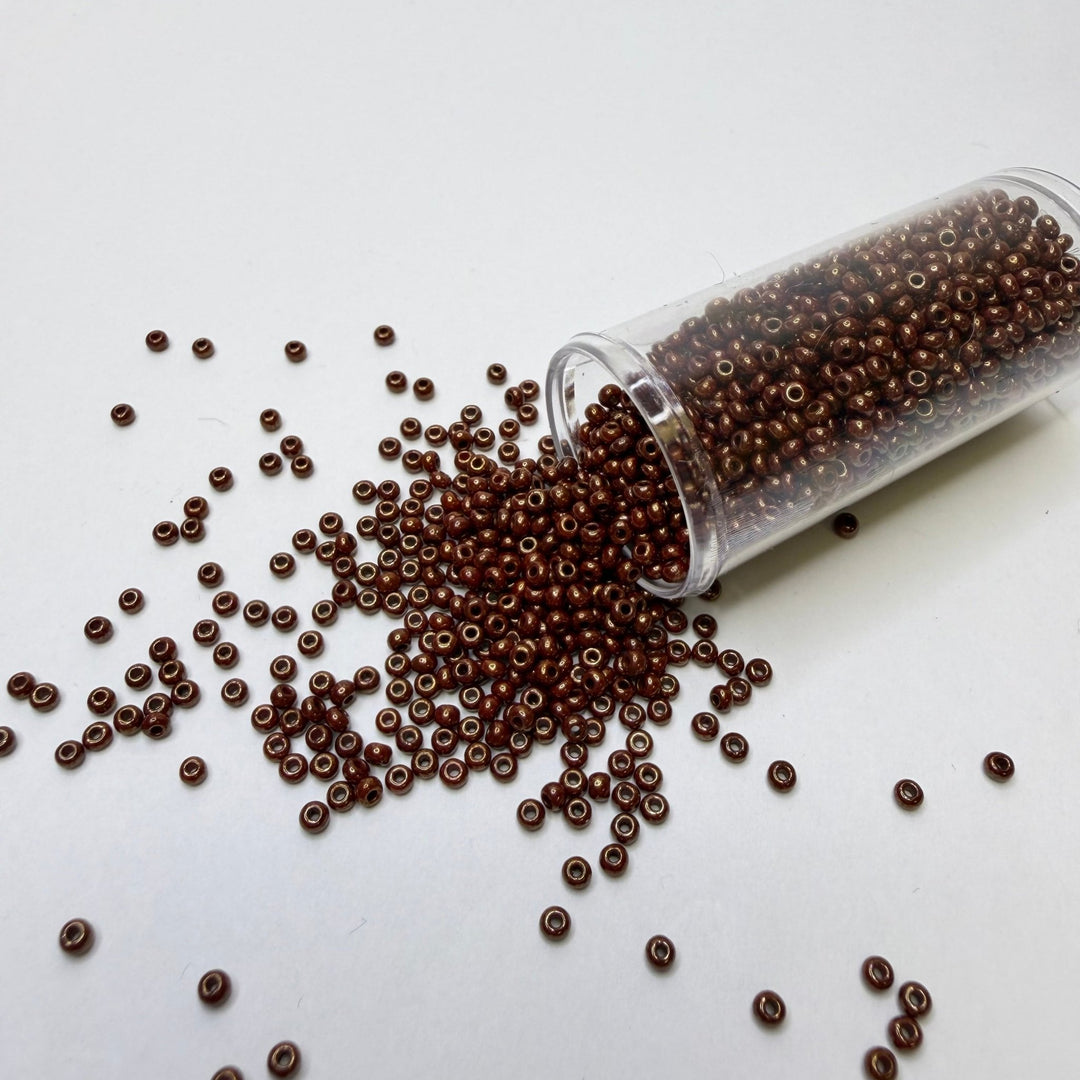 Brown Tiny Seed Beads Beads - Brown - 300 Pack - True Deadstock supplies Fabric by private - Sustainable Textile | FABCYCLE