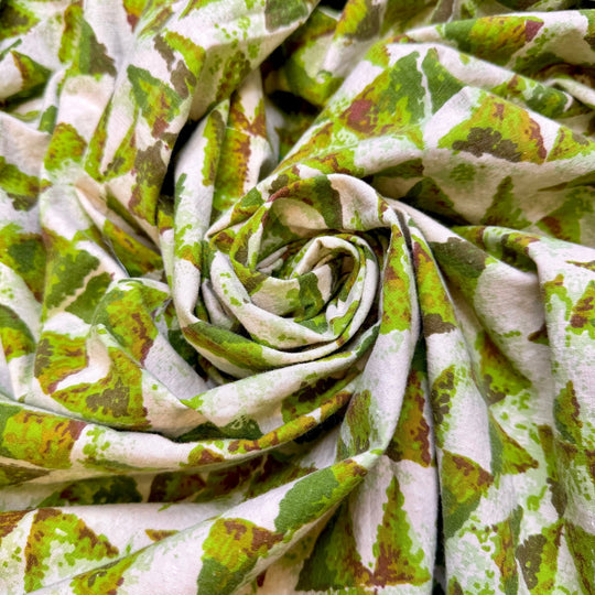Brussel Sprouts - Cotton Woven - Light Green Multi Abstract - 1.25M Bundle - True Deadstock fabric Fabric by private - Sustainable Textile | FABCYCLE