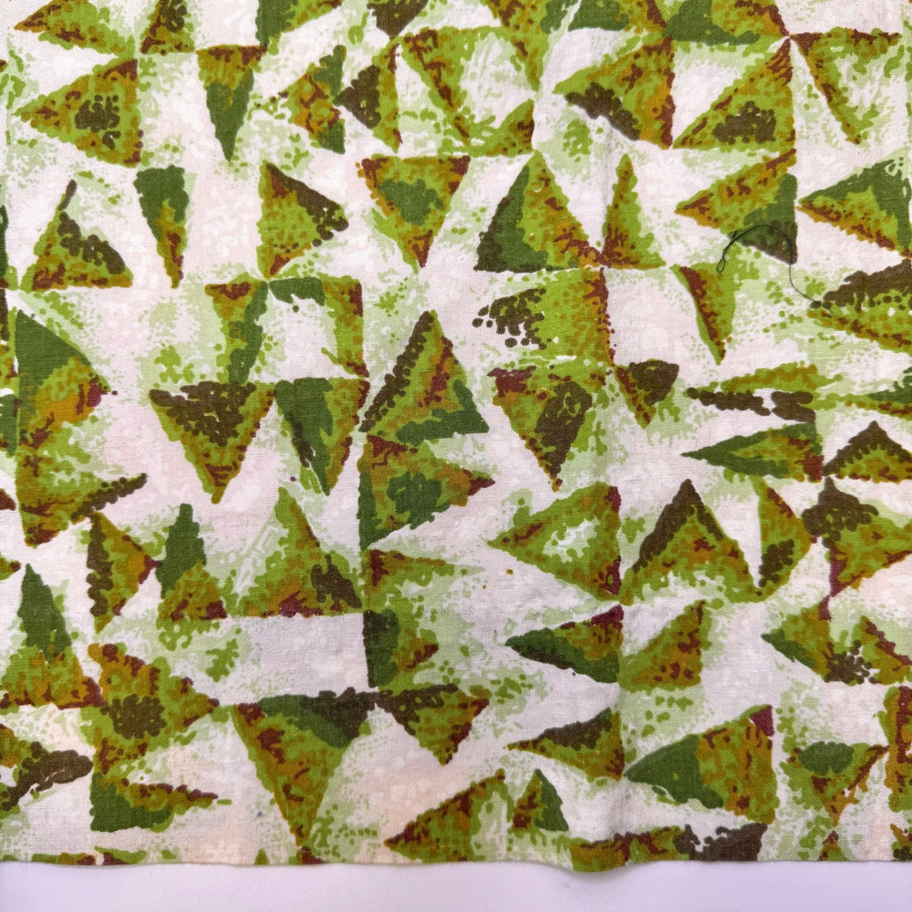 Brussel Sprouts - Cotton Woven - Light Green Multi Abstract - 1.25M Bundle - True Deadstock fabric Fabric by private - Sustainable Textile | FABCYCLE