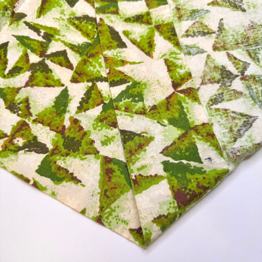 Brussel Sprouts - Cotton Woven - Light Green Multi Abstract - 1.25M Bundle - True Deadstock fabric Fabric by private - Sustainable Textile | FABCYCLE