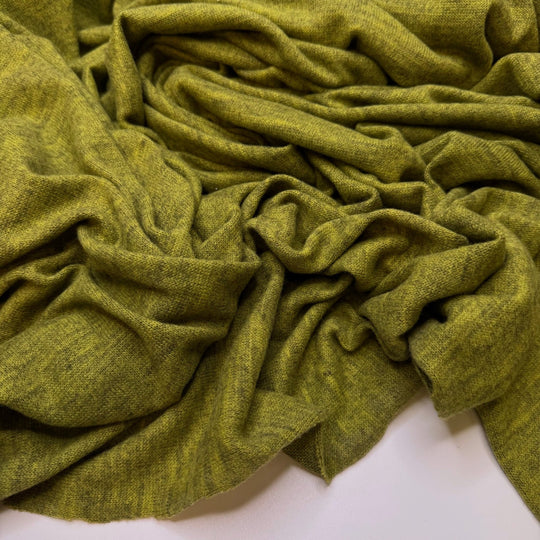 Brussels Sprouts - Brushed Sweater Knit Polyester Blend Knit - Light Green - 2M Bundle - True Deadstock fabric Fabric by private - Sustainable Textile | FABCYCLE
