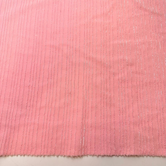 Bubble Bath - Polyester Blend Knit - Pink Stripes - 2M Bundle - True Deadstock fabric Fabric by private - Sustainable Textile | FABCYCLE
