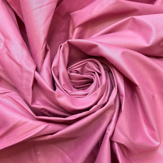 Bubblegum Pink - Polyester Blend Woven - Pink - 1M Bundle - True Deadstock fabric Fabric by private - Sustainable Textile | FABCYCLE