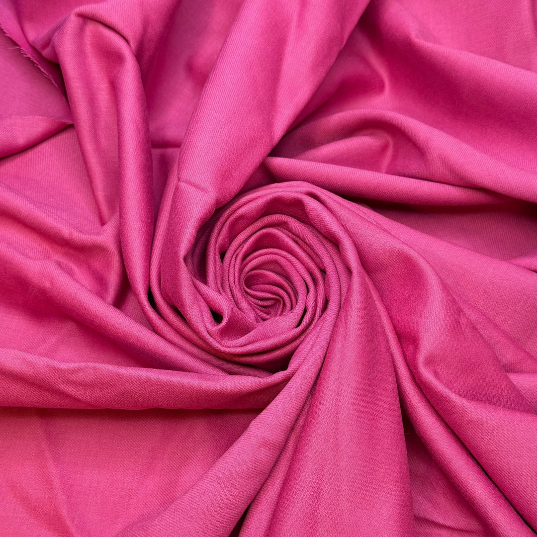 Bubblegum Tourmaline - Twill Weave Wool Woven - Pink - 1.35M Bundle - True Deadstock fabric Fabric by private - Sustainable Textile | FABCYCLE