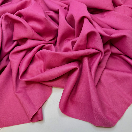 Bubblegum Tourmaline - Twill Weave Wool Woven - Pink - 1.35M Bundle - True Deadstock fabric Fabric by private - Sustainable Textile | FABCYCLE