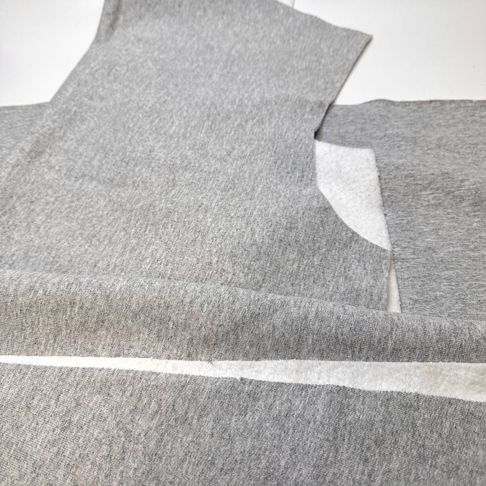 Build A Sweatshirt Pack - Jersey Fleece Cotton Blend Knit - Light Grey - 5 Pack - True Deadstock fabric Fabric by private - Sustainable Textile | FABCYCLE
