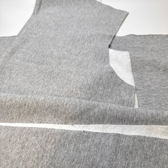 Build A Sweatshirt Pack - Jersey Fleece Cotton Blend Knit - Light Grey - 5 Pack - True Deadstock fabric Fabric by private - Sustainable Textile | FABCYCLE