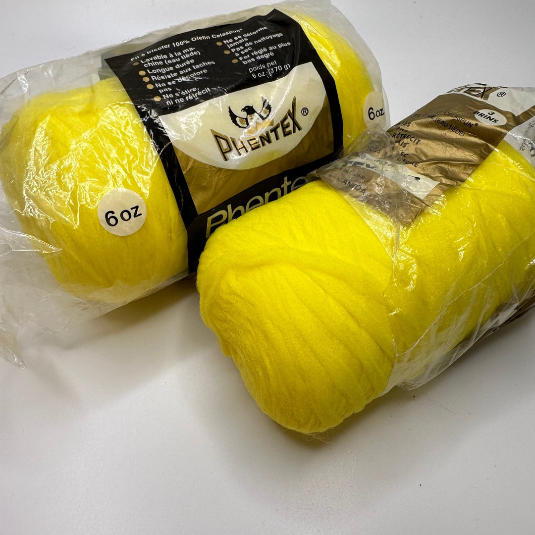 Bulky Roving Yarn - Yellow - 2 Pack - True Deadstock supplies Fabric by private - Sustainable Textile | FABCYCLE