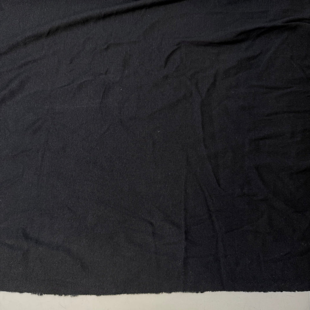 Bunny Tail Grass - Rib Knit Cotton Blend Knit - Black - 2M Bundle - True Deadstock fabric Fabric by private - Sustainable Textile | FABCYCLE