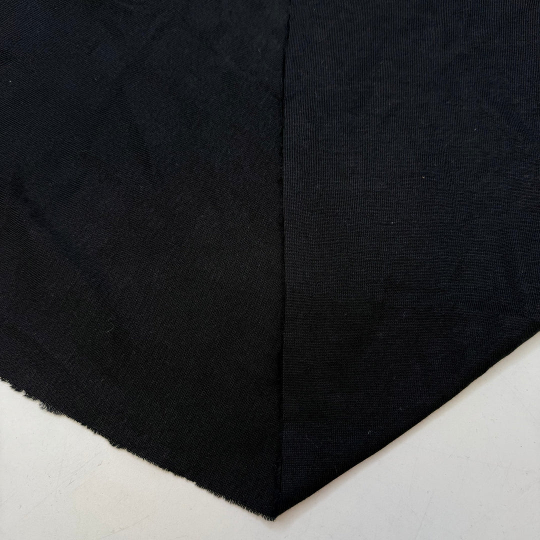 Bunny Tail Grass - Rib Knit Cotton Blend Knit - Black - 2M Bundle - True Deadstock fabric Fabric by private - Sustainable Textile | FABCYCLE