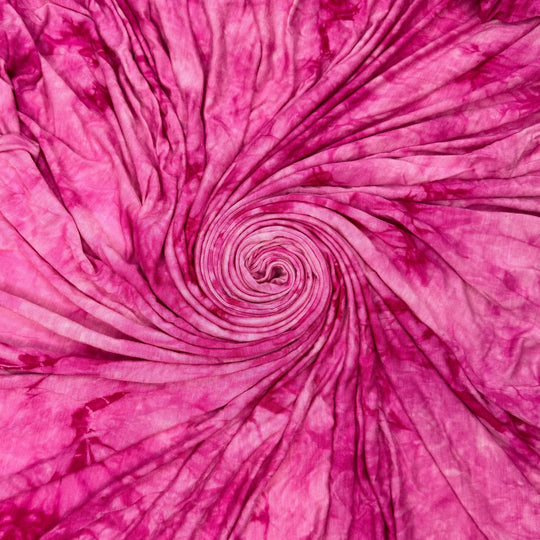 Bursting At The Seams - Jersey Bamboo Blend Knit - Pink Tie Dye - 1.8M Bundle - True Deadstock fabric Fabric by private - Sustainable Textile | FABCYCLE