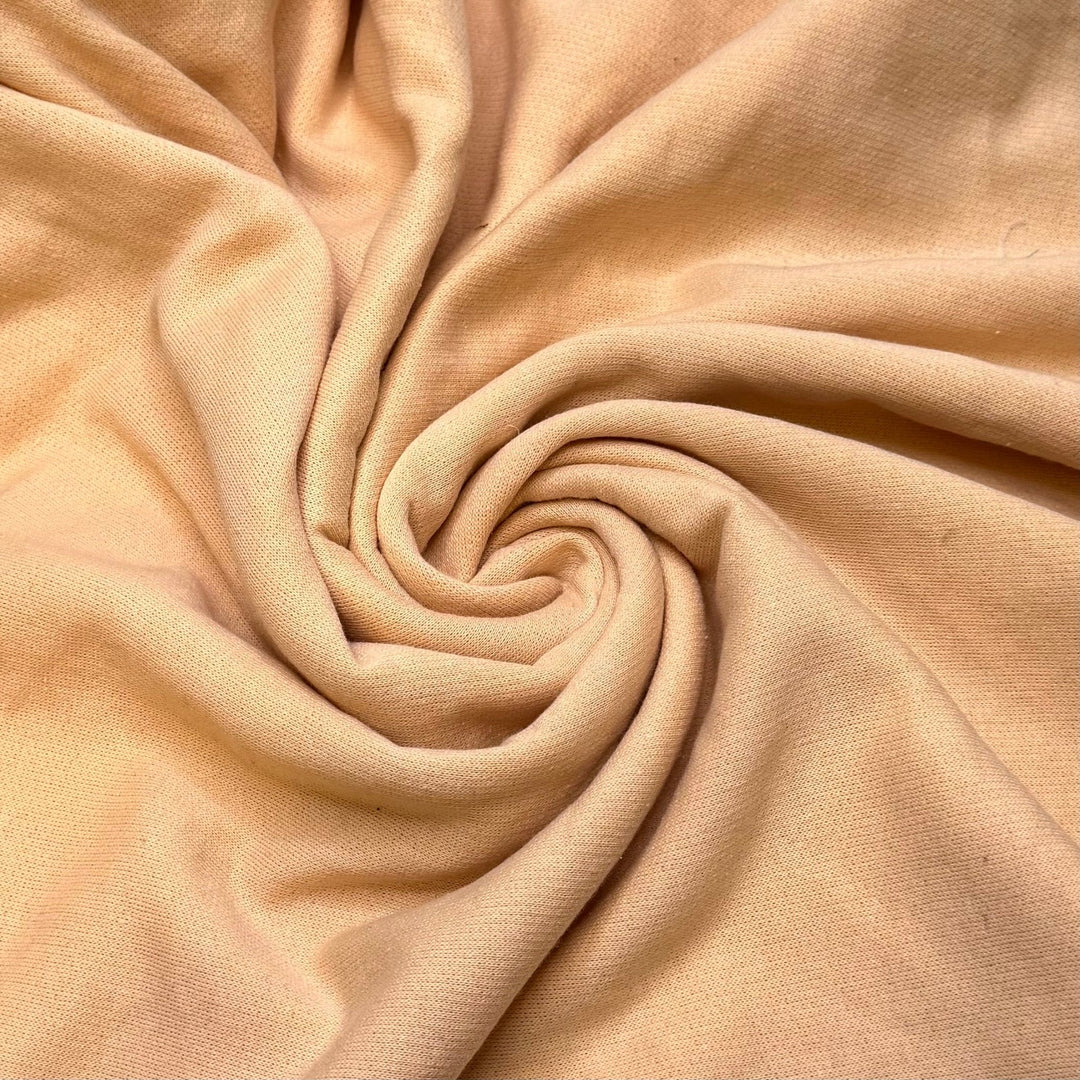 Butterflies In Your Stomach - Tubular Jersey Fleece Polyester Blend Knit - Light Beige - 1.1M Bundle - True Deadstock fabric Fabric by private - Sustainable Textile | FABCYCLE