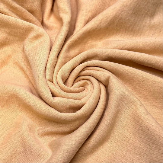 Butterflies In Your Stomach - Tubular Jersey Fleece Polyester Blend Knit - Light Beige - 1.1M Bundle - True Deadstock fabric Fabric by private - Sustainable Textile | FABCYCLE
