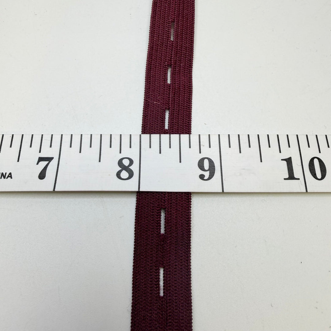 ⅝" Buttonhole Elastic - Burgundy - 2.9M Bundle - True Deadstock supplies Fabric by private - Sustainable Textile | FABCYCLE