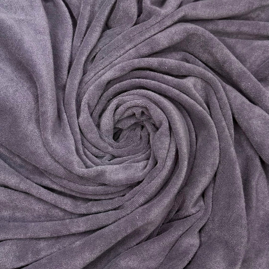 Buying A Hot Tub - Terry Cotton/Poly Knit - Grey - 1.5M Bundle - True Deadstock fabric Fabric by private - Sustainable Textile | FABCYCLE