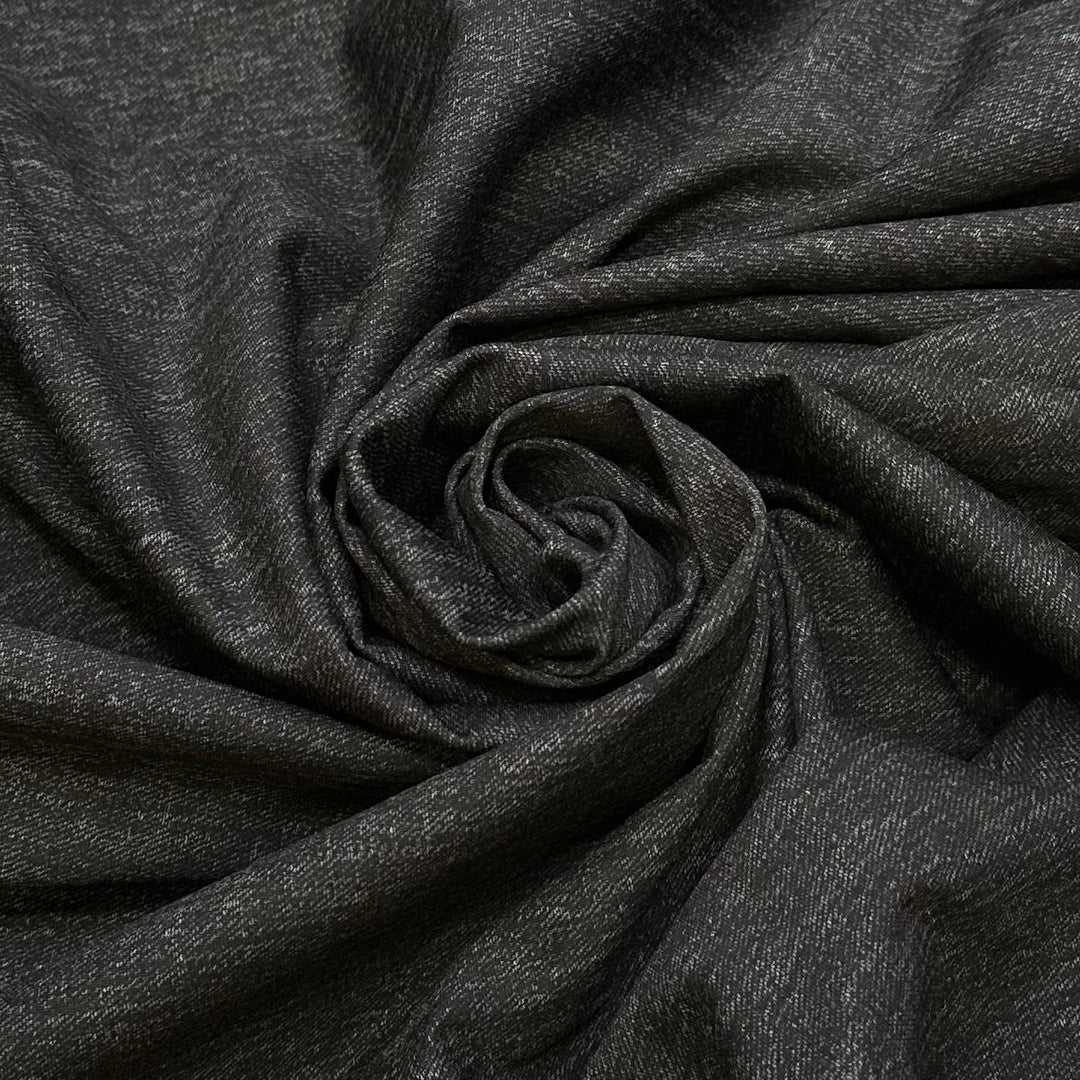 Buying A New Tarp - Polyester Blend Knit - Grey/Black - 2M Bundle - True Deadstock fabric Fabric by private - Sustainable Textile | FABCYCLE