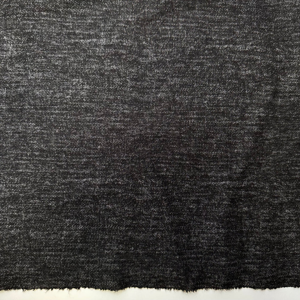 Buying A New Tarp - Polyester Blend Knit - Grey/Black - 2M Bundle - True Deadstock fabric Fabric by private - Sustainable Textile | FABCYCLE