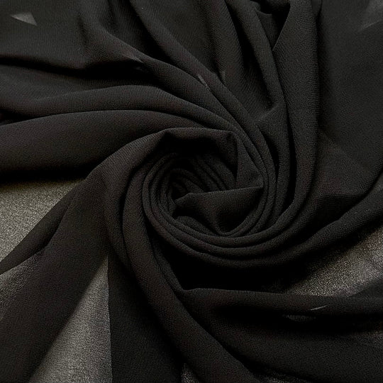 Buying An Unopened Safe - Chiffon Poly Woven - Black - 1M Bundle - True Deadstock fabric Fabric by private - Sustainable Textile | FABCYCLE
