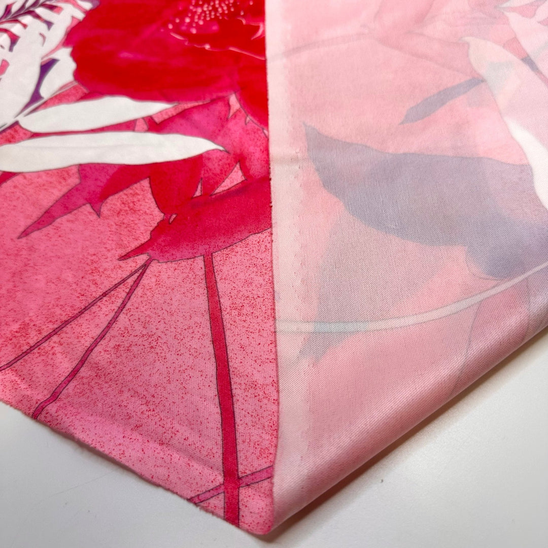 Buying Souvenirs - Polyester Blend Knit - Pink Multi Floral - 1.3M Bundle - True Deadstock fabric Fabric by private - Sustainable Textile | FABCYCLE