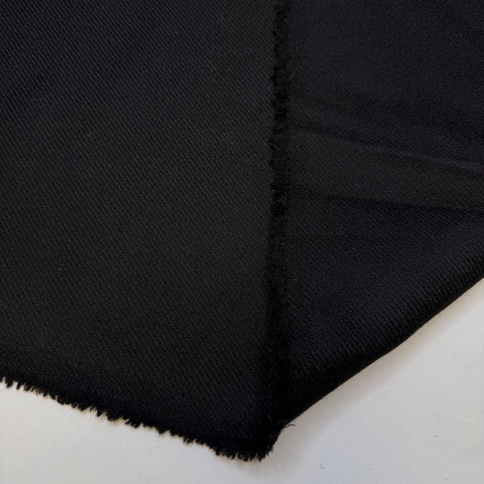 Cabochon - Twill Weave Wool Woven - Black - 1.2M Bundle - True Deadstock fabric Fabric by private - Sustainable Textile | FABCYCLE