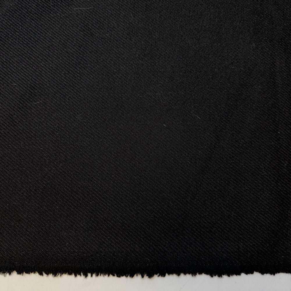 Cabochon - Twill Weave Wool Woven - Black - 1.2M Bundle - True Deadstock fabric Fabric by private - Sustainable Textile | FABCYCLE
