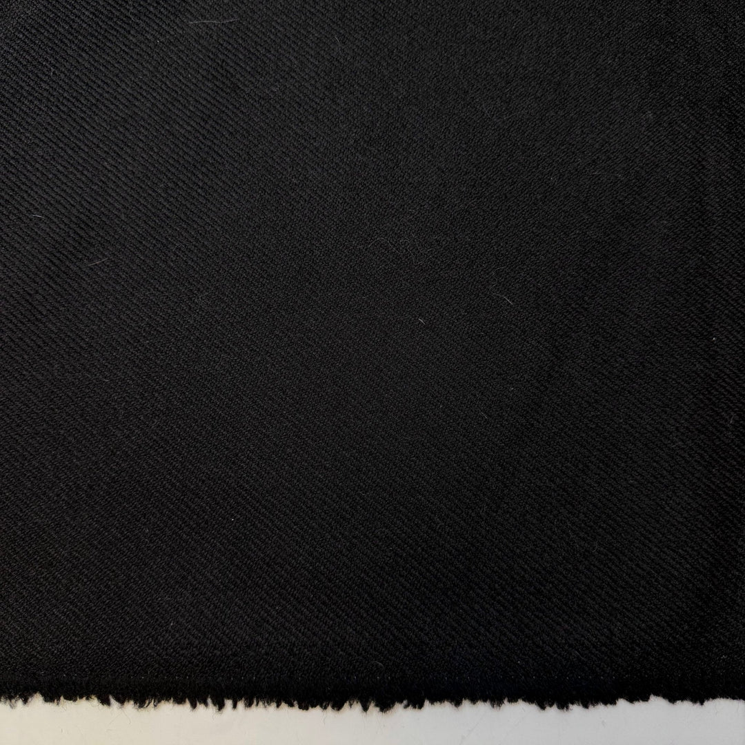Cabochon - Twill Weave Wool Woven - Black - 1.2M Bundle - True Deadstock fabric Fabric by private - Sustainable Textile | FABCYCLE