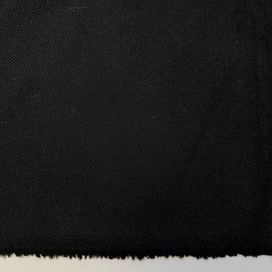Cabochon - Twill Weave Wool Woven - Black - 1.2M Bundle - True Deadstock fabric Fabric by private - Sustainable Textile | FABCYCLE