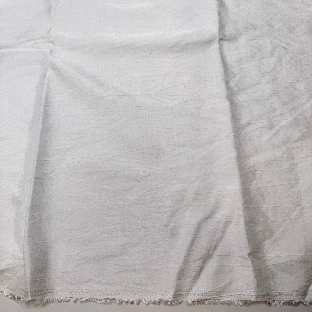 Cake Pulls - Crinkle Polyester Blend Woven - White - 2.55M Bundle - True Deadstock fabric Fabric by private - Sustainable Textile | FABCYCLE