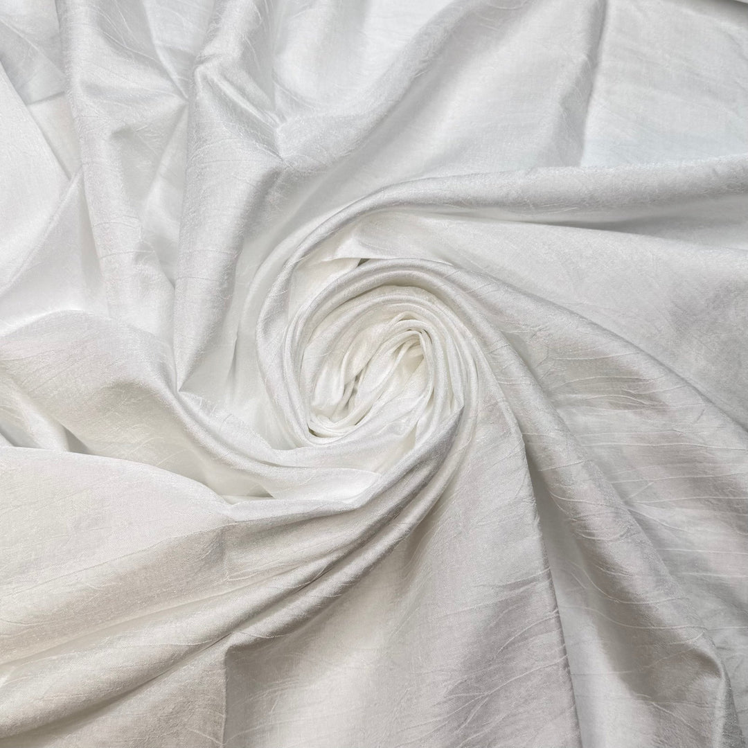 Cake Pulls - Crinkle Polyester Blend Woven - White - 2.55M Bundle - True Deadstock fabric Fabric by private - Sustainable Textile | FABCYCLE
