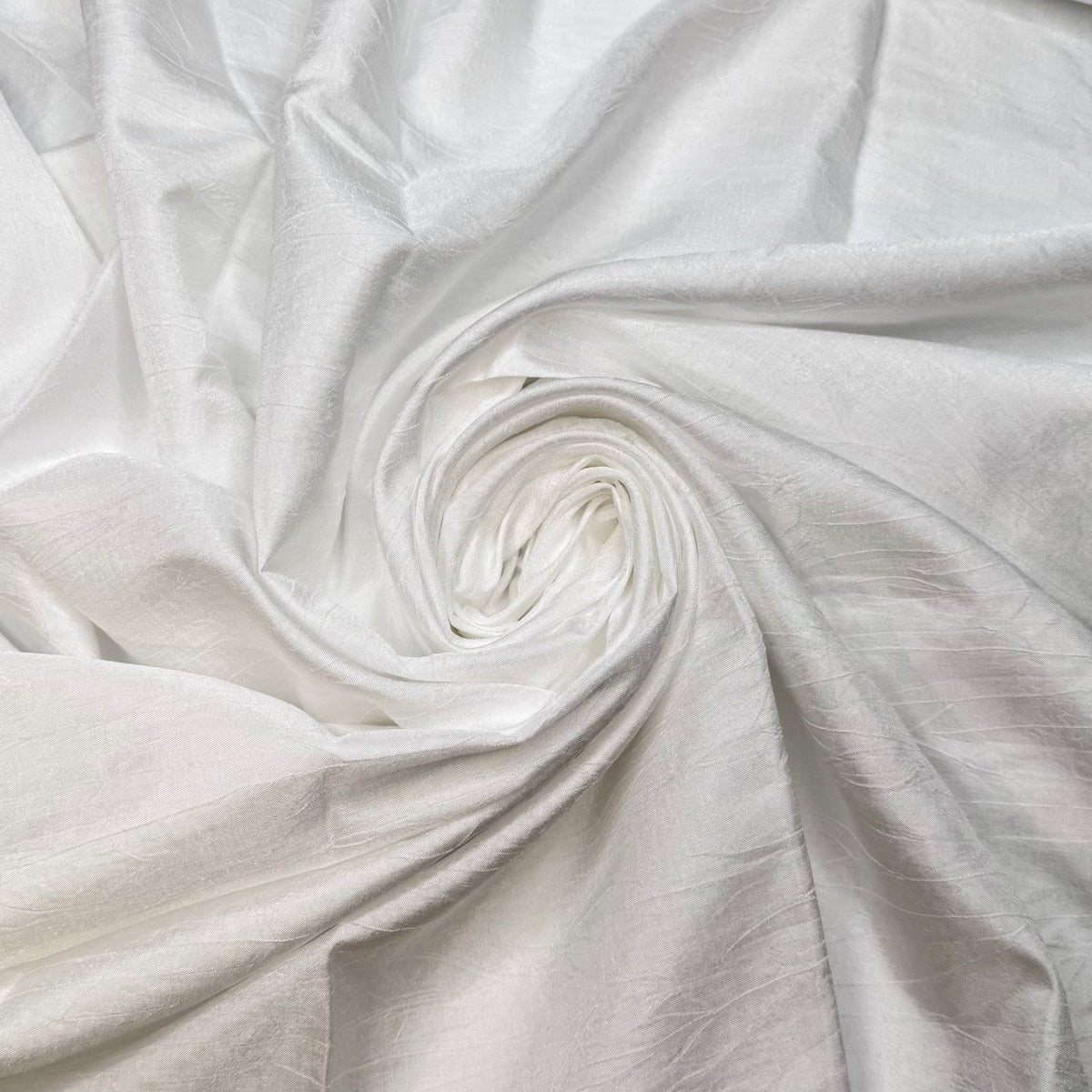 Cake Pulls - Crinkle Polyester Blend Woven - White - 2.55M Bundle - True Deadstock fabric Fabric by private - Sustainable Textile | FABCYCLE