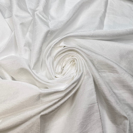 Cake Pulls - Crinkle Polyester Blend Woven - White - 2.55M Bundle - True Deadstock fabric Fabric by private - Sustainable Textile | FABCYCLE