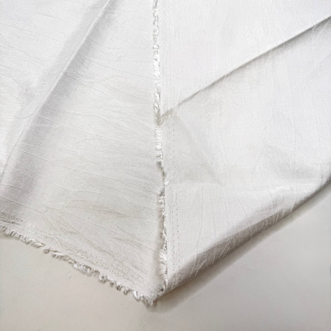 Cake Pulls - Crinkle Polyester Blend Woven - White - 2.55M Bundle - True Deadstock fabric Fabric by private - Sustainable Textile | FABCYCLE