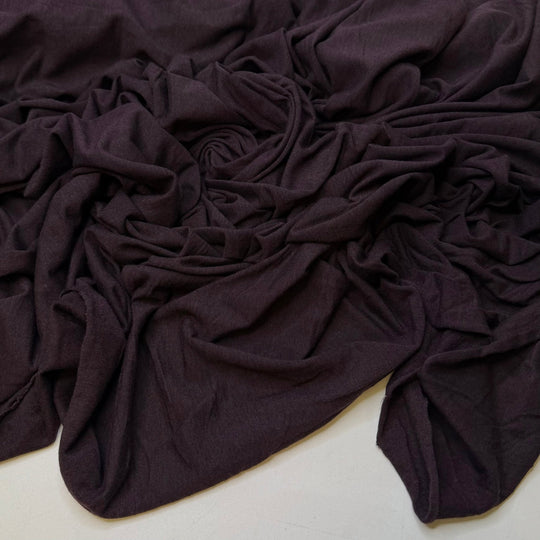 Calla - Jersey Bamboo Blend Knit - Dark Brown - 2.2M Bundle - True Deadstock fabric Fabric by private - Sustainable Textile | FABCYCLE