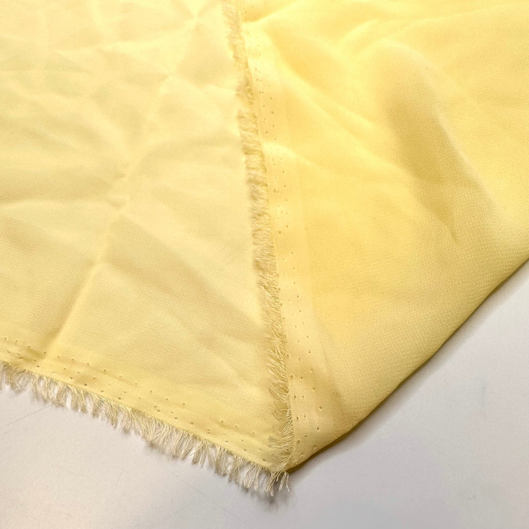 Camera Flashes - Chiffon Poly Woven - Light Yellow - 1M Bundle - True Deadstock fabric Fabric by private - Sustainable Textile | FABCYCLE