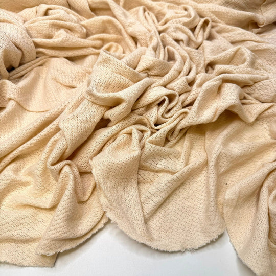 Camp Rations - Specialized Knit Mesh Cotton Blend Knit - Dark Cream - 1.5M Bundle - True Deadstock fabric Fabric by private - Sustainable Textile | FABCYCLE