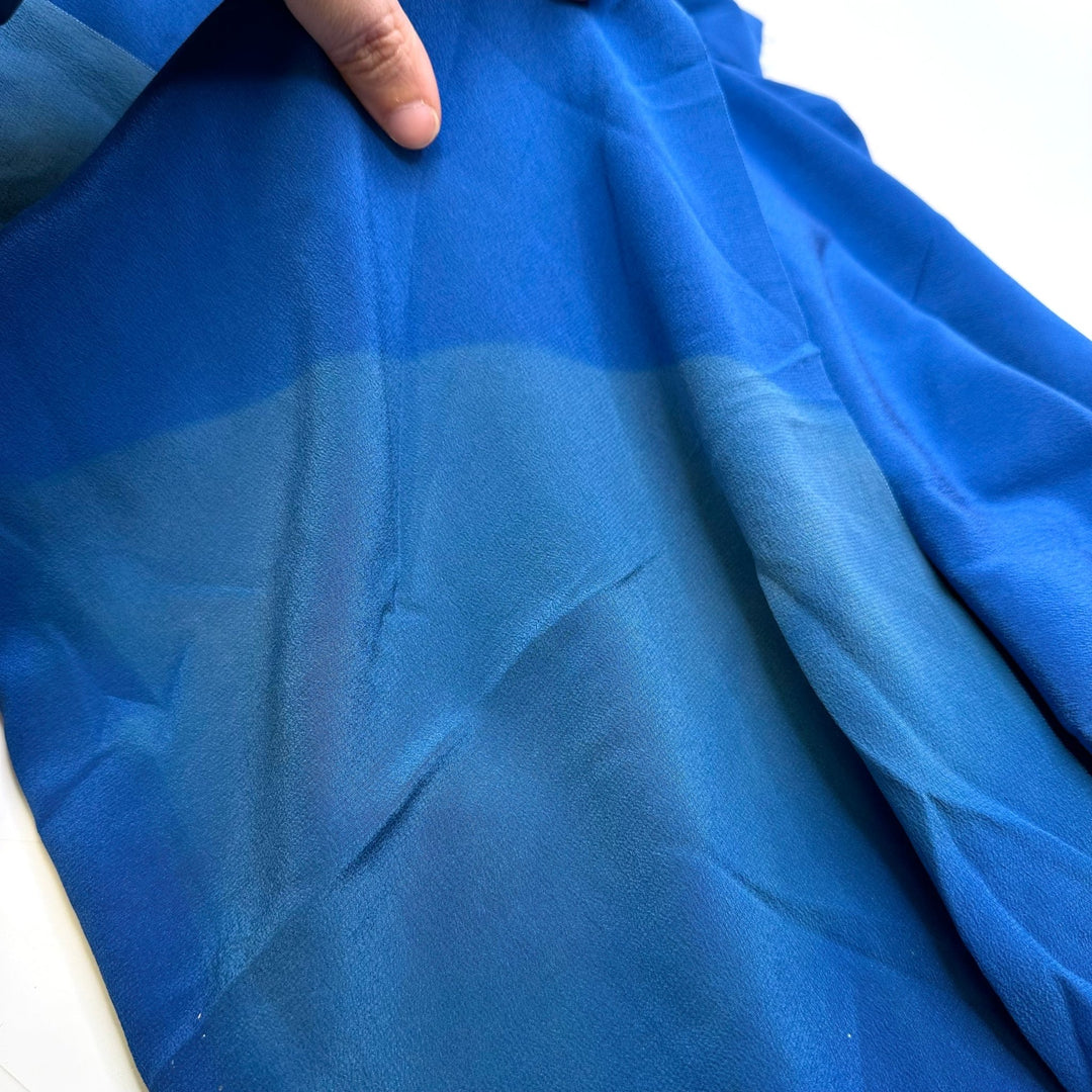 Camping Along The River - Crepe Silk Woven - Blue - 4.75M Bundle - True Deadstock fabric Fabric by private - Sustainable Textile | FABCYCLE