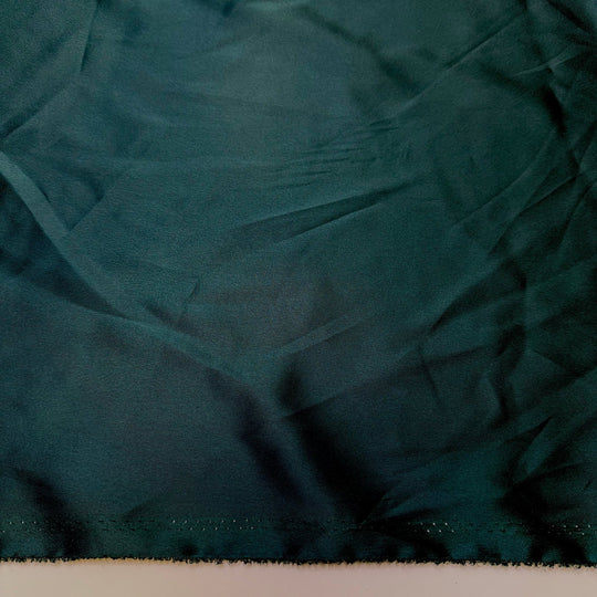 Candles In The Xmas Tree - Satin Polyester Blend Woven - Dark Green - Bundles - True Deadstock fabric Fabric by private - Sustainable Textile | FABCYCLE