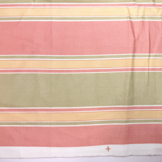 Candy Cane Clutch - Cotton Woven - Light Pink/Green Stripes - 2.15M Bundle - True Deadstock fabric Fabric by private - Sustainable Textile | FABCYCLE
