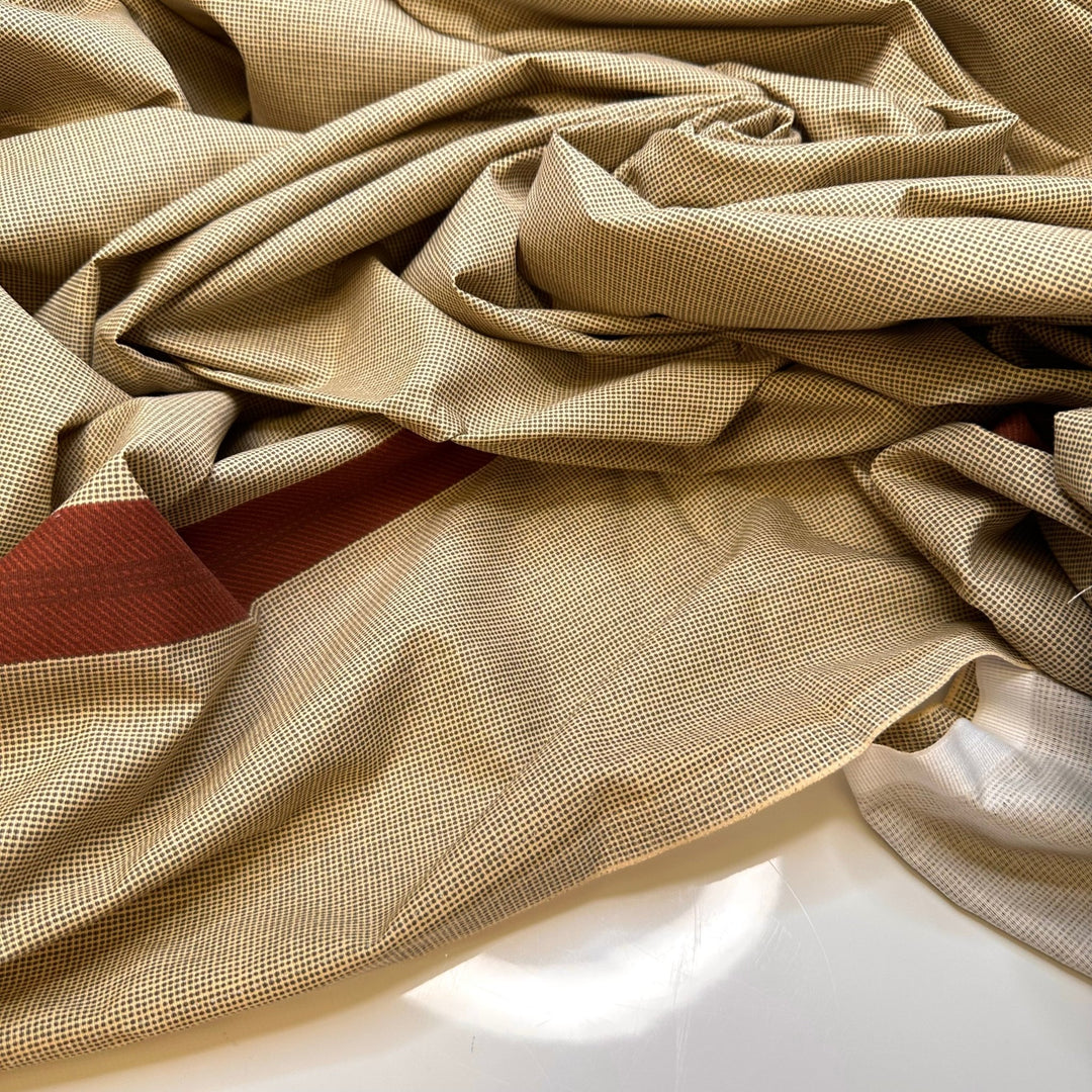 Caramel Drizzle - Poly/Cotton Woven - Beige Polka Dots - 2.25M Bundle - True Deadstock fabric Fabric by private - Sustainable Textile | FABCYCLE